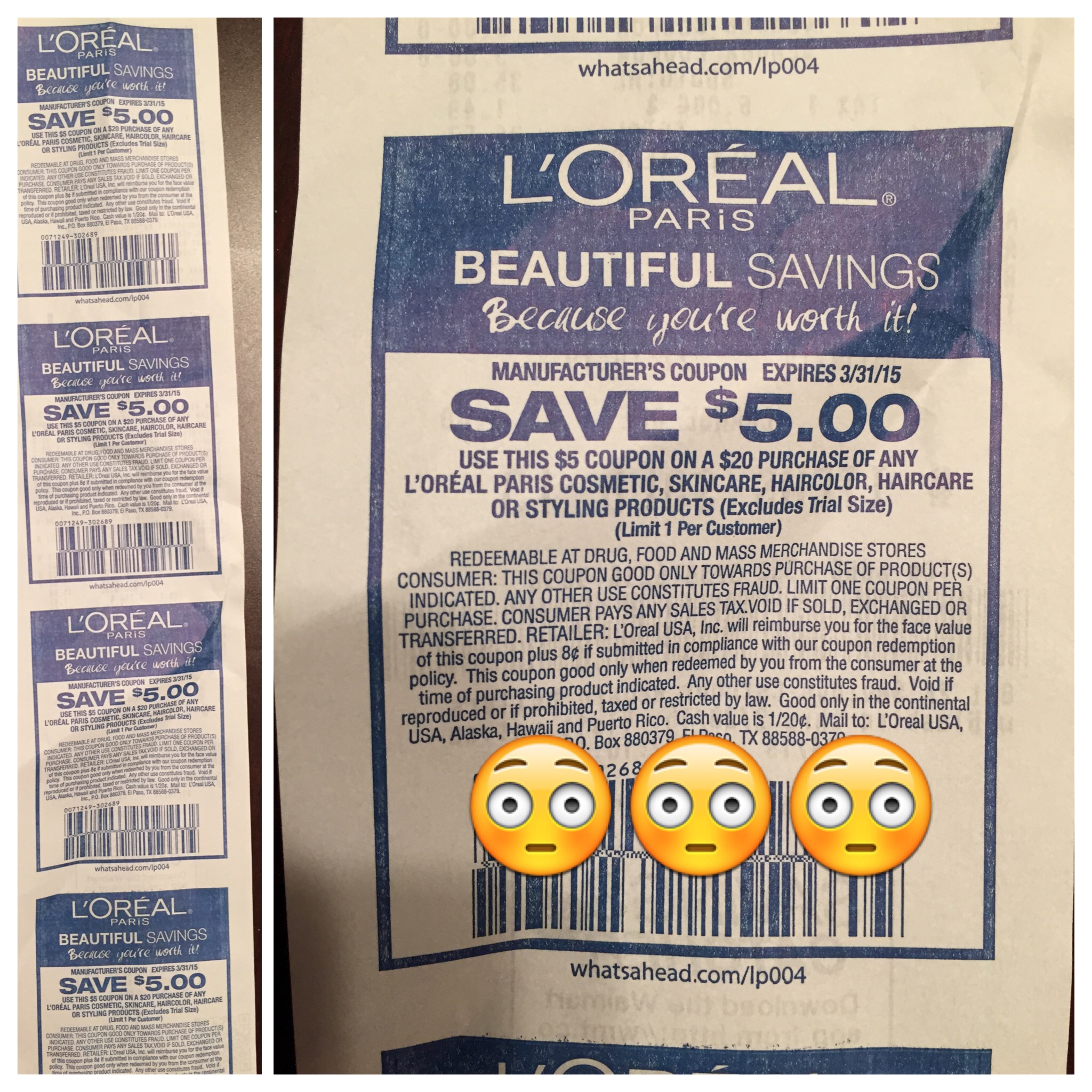 Rare!! 5 off 20 L'Oreal purchase coupon from Walmart! Simple Coupon