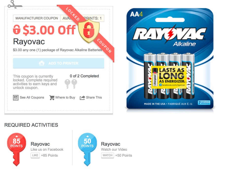 $3 Rayovac batteries coupon