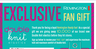 Free Pack Of Remington Double Knit Elastic Hair Ties First
