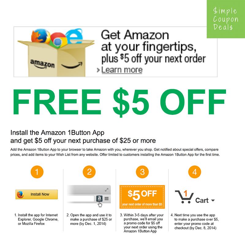 Rare 5 Off Amazon Order Wyb 25 Worth Simple Coupon Deals