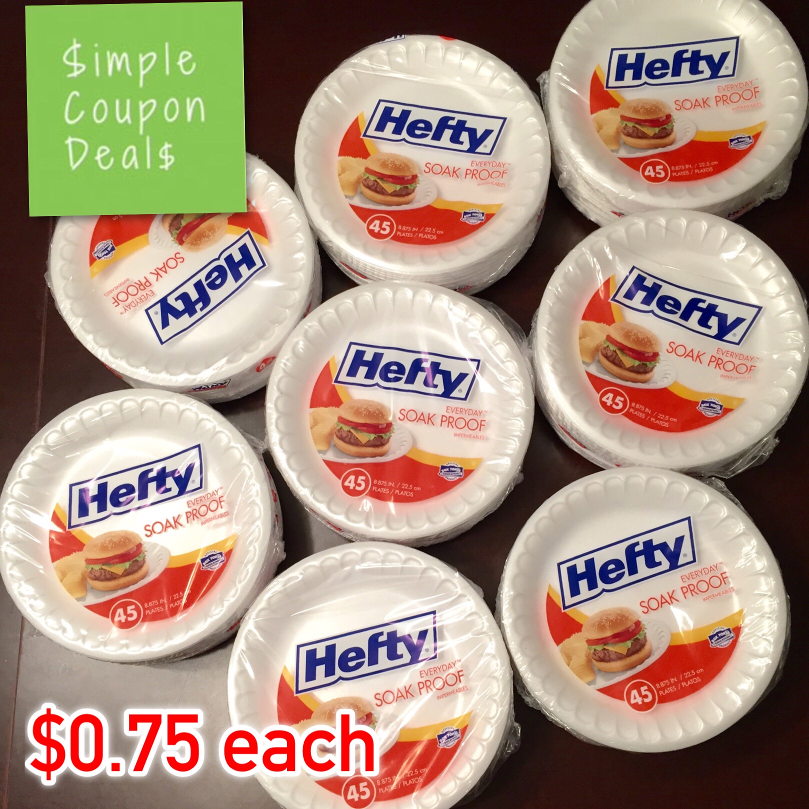 Hefty Plates, 45ct 0.75 Dollar General! Today only!! Simple Coupon
