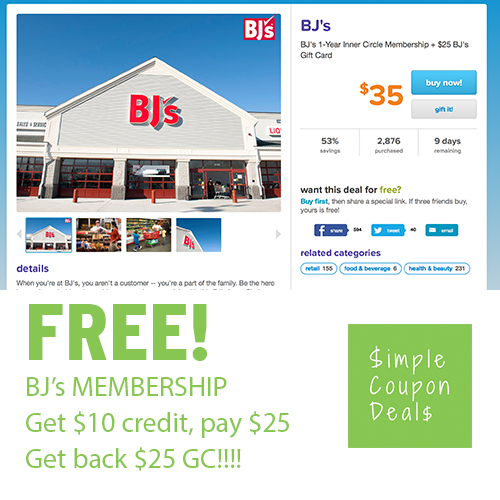 FREE!! BJ's Membership!! 75 value!! + 0.75 Money Maker! Simple