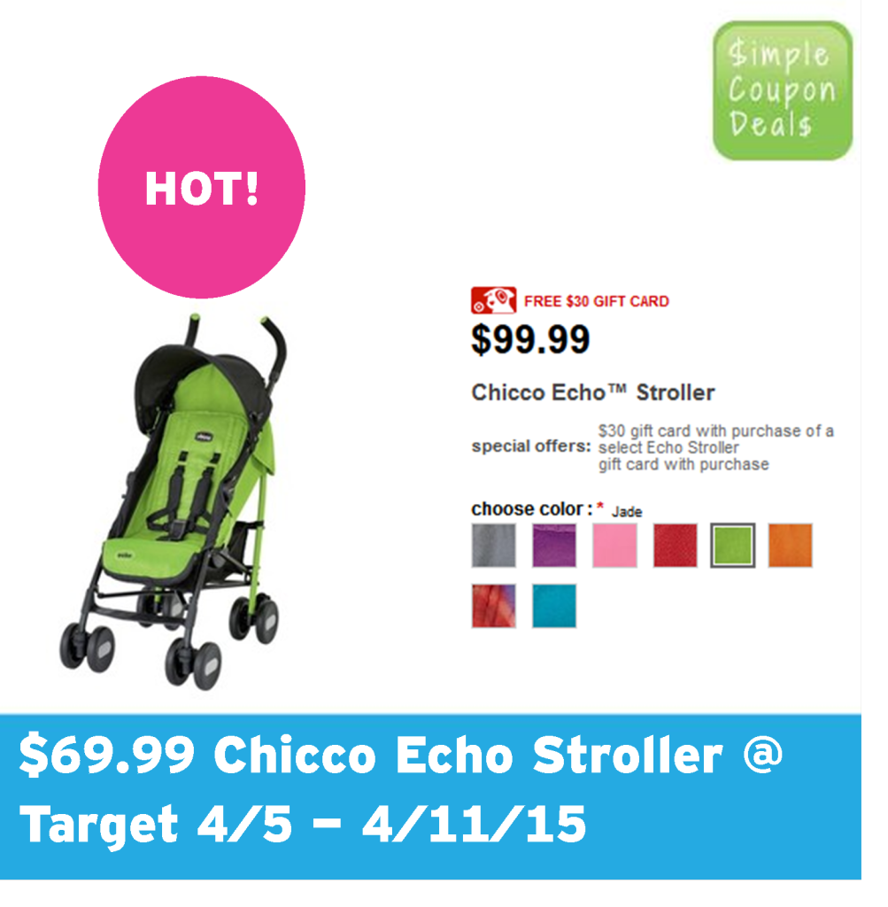 64.99 Chicco Echos Stroller Target Simple Coupon Deals