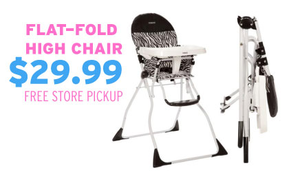 Cosco Flat Fold High Chair 29 Free Store Pickup Simple