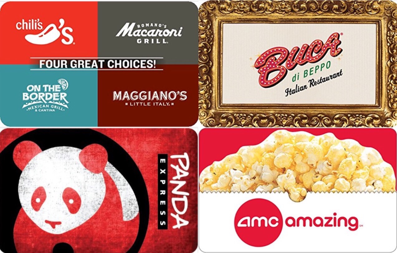 Rare 10 Off Gift Cards At Amc Theatres Regal Panda Express Chili S More Cybermonday