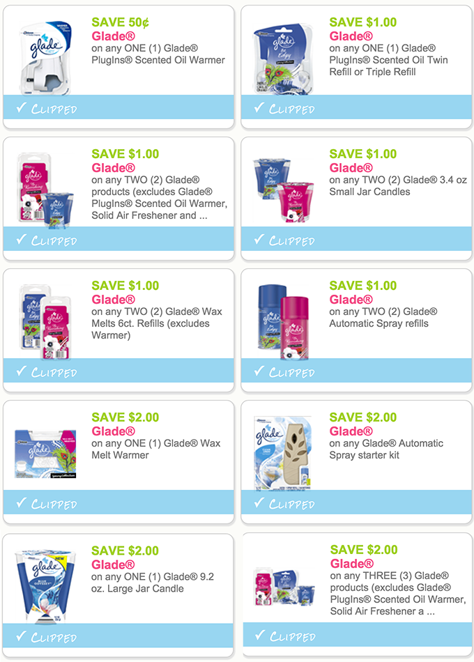 New Glade Printable Coupons $13 50 in Savings Simple Coupon Deals