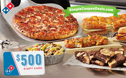 Free Domino S Pizza For A Year 4 100 Gift Cards Simple Coupon Deals