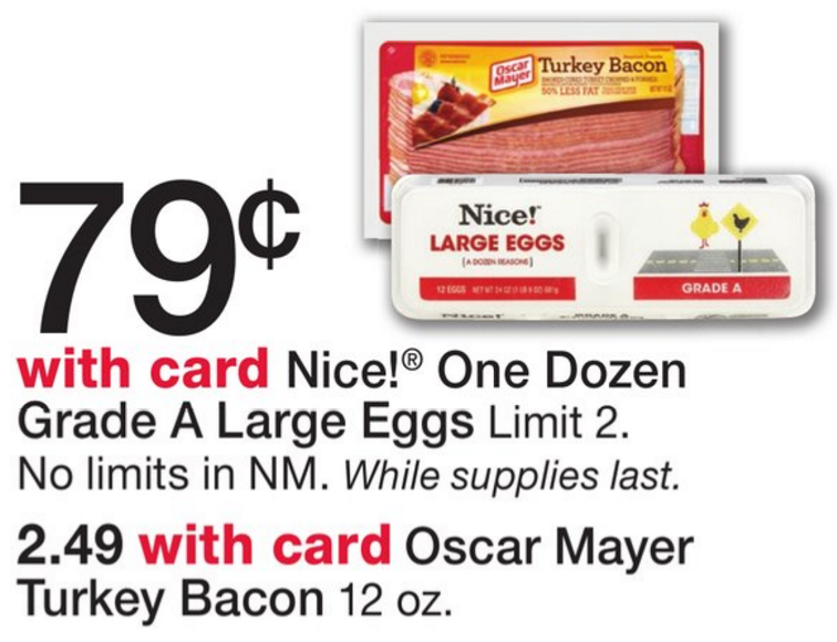 Nice! Fresh Large Eggs 1 Dozen 0.69 (Orig 1.79) at Walgreens