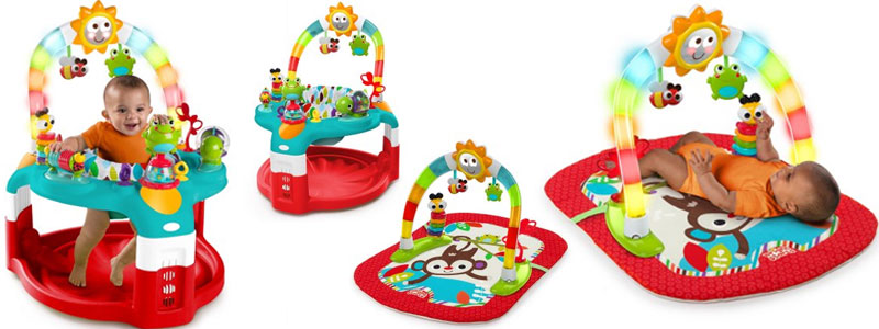 bright starts 2 in 1 silly sunburst activity gym & saucer