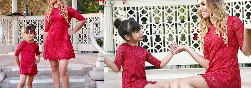 mommy and me red dresses