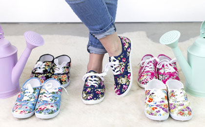 floral canvas sneakers