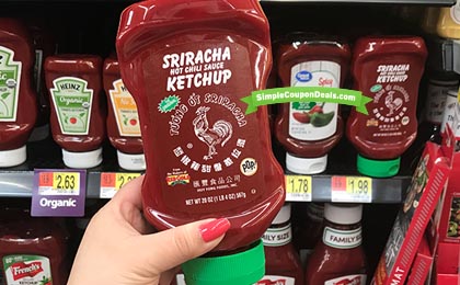 Sriracha Hot Chili Sauce Ketchup $1 at Walmart - Simple Coupon Deals