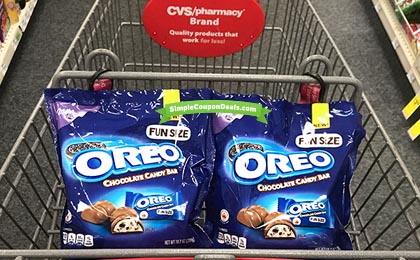 Oreo Candy Bars Fun Size Bag $1.25 at CVS (Week 10/21 – 10/27)