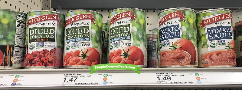 Rare Muir Glen Organic Tomato Sauce Or Diced Tomatoes Coupon 0 92 At Target Simple Coupon Deals