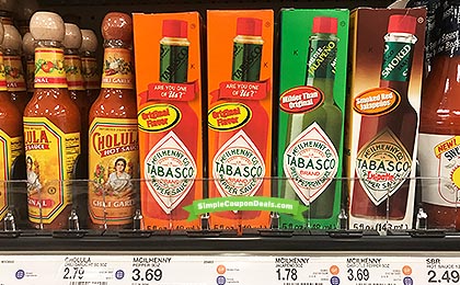 FREE Tabasco Hot Sauce + $0.60 Moneymaker at Target + Walmart Deal