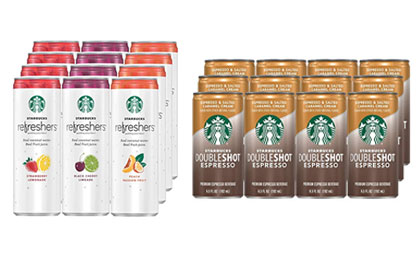Up to 25% off + Extra 5% off Starbucks Beverages